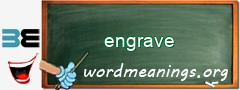 WordMeaning blackboard for engrave